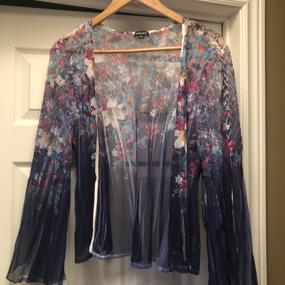 Komarov Indigo Meadow Dress with Jacket ULN - Picture 3 of 7